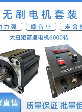 大扭矩高速电机6000/8000转大功率3000W小型静音无刷电机调速马达