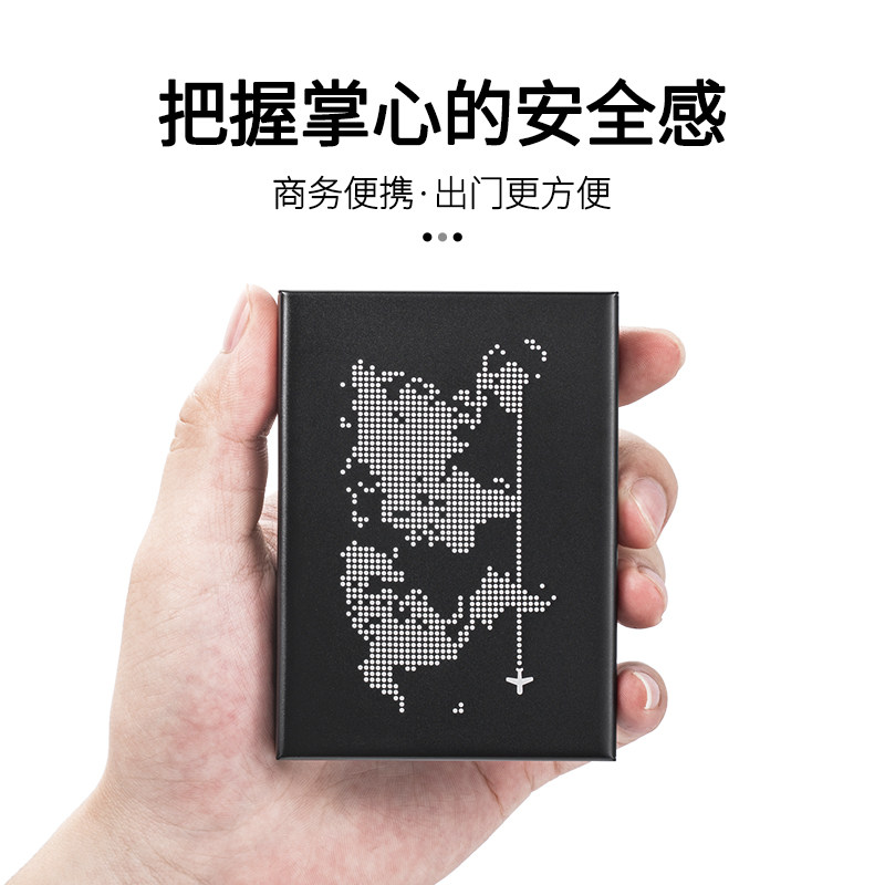 丹麦Vanlem驾驶证卡包防盗刷金属卡套皮套男防消磁超薄钱包二合一