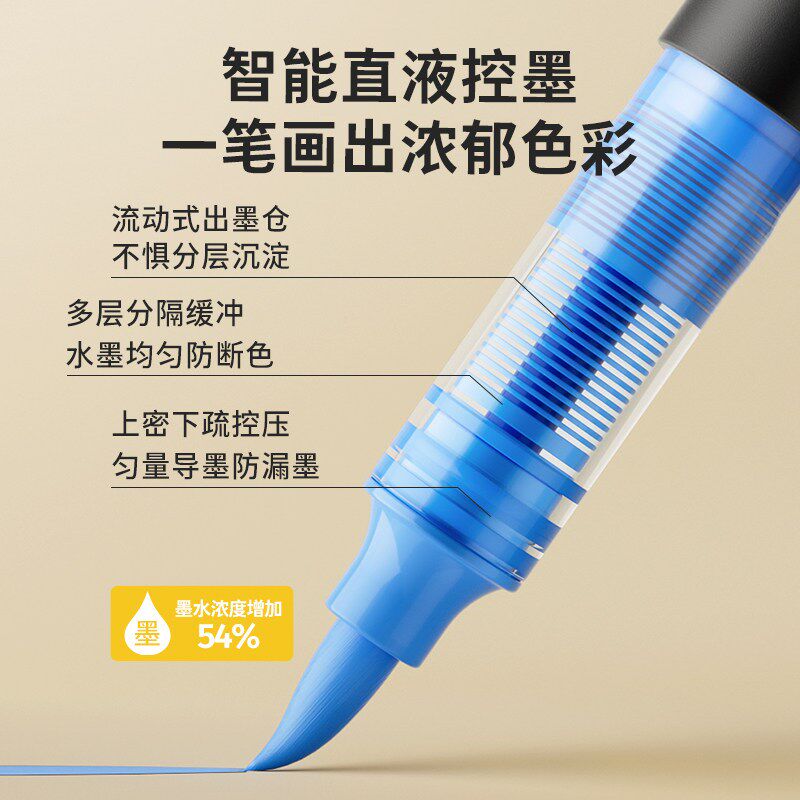 恩米小黑盒直液式丙烯麦克笔80色软头绘画彩色可叠色60/36/48正品