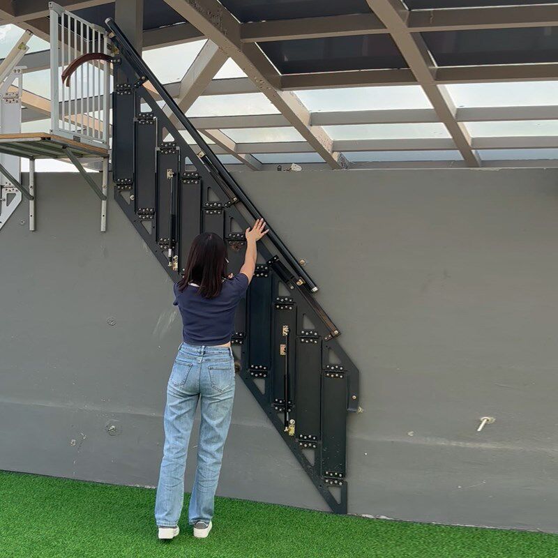 【源头厂家】阁楼伸缩梯家用隐形贴墙靠墙折叠楼梯伸缩楼梯升降梯