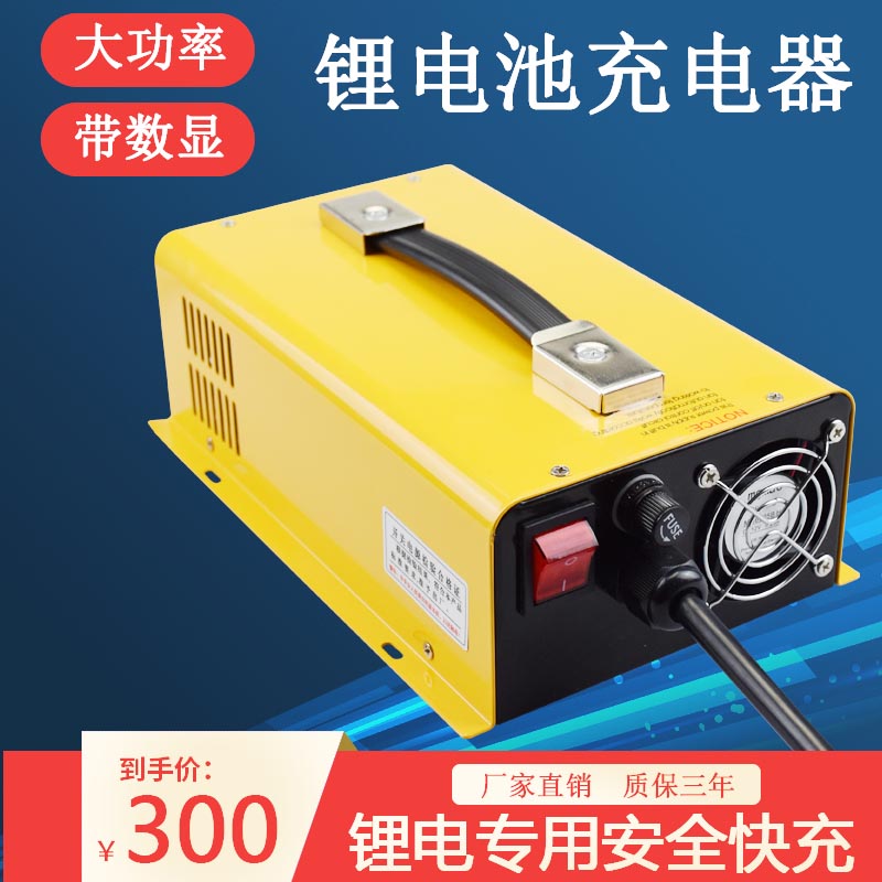 锂电池电瓶快充充电器三轮车叉车磷酸铁锂三元锂12V24V48V30A40A