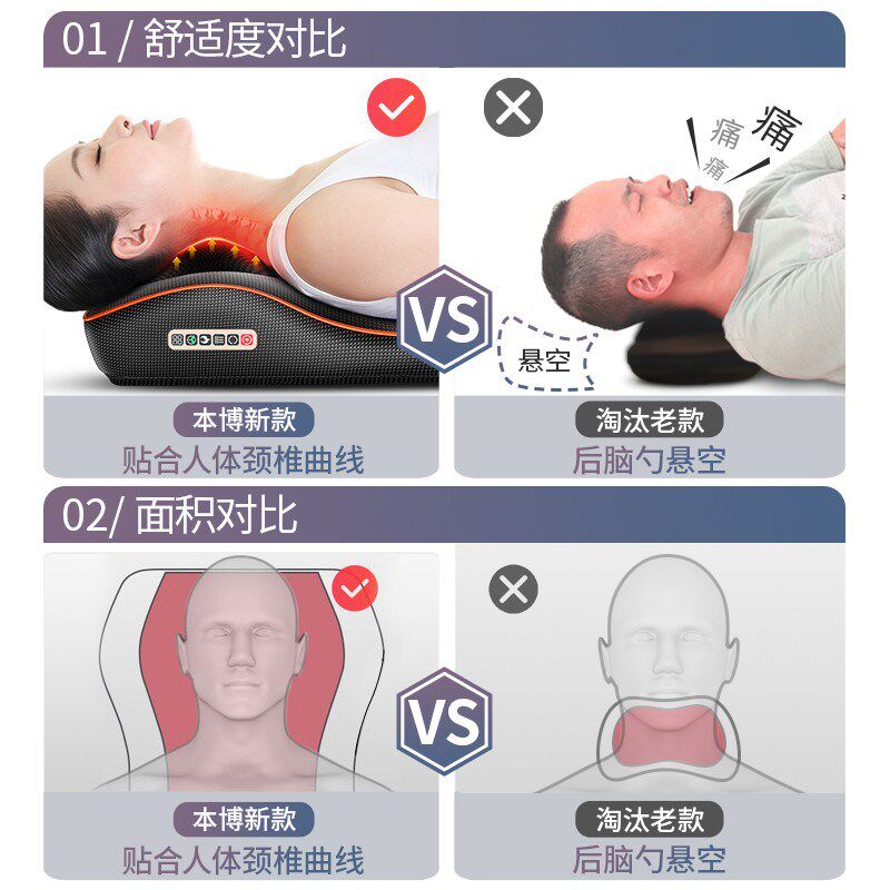 颈椎按摩器背部腰部颈椎多功能家用全身靠垫肩颈电动揉捏按摩仪器