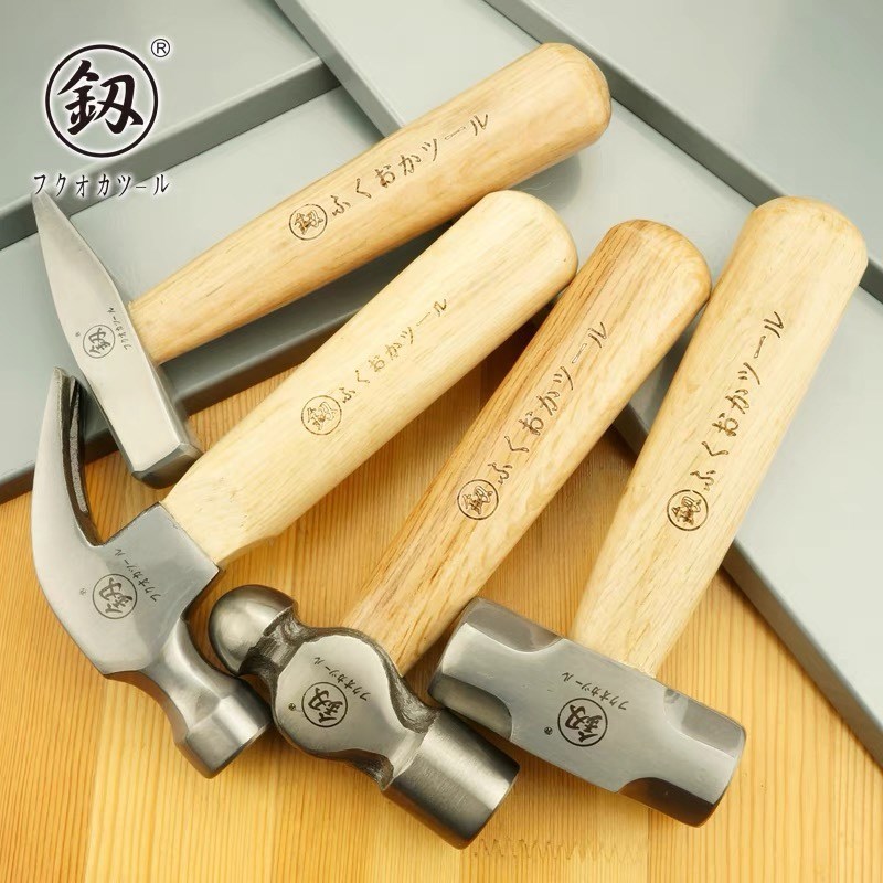 福冈工具釼牌迷你羊角锤钳工锤圆头锤八角锤实木家用起钉铁锤木工