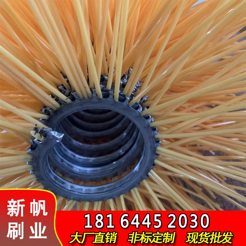 沙场矿石厂20-80型滚筒筛沙机专用防堵尼龙丝毛刷辊耐磨通孔定制