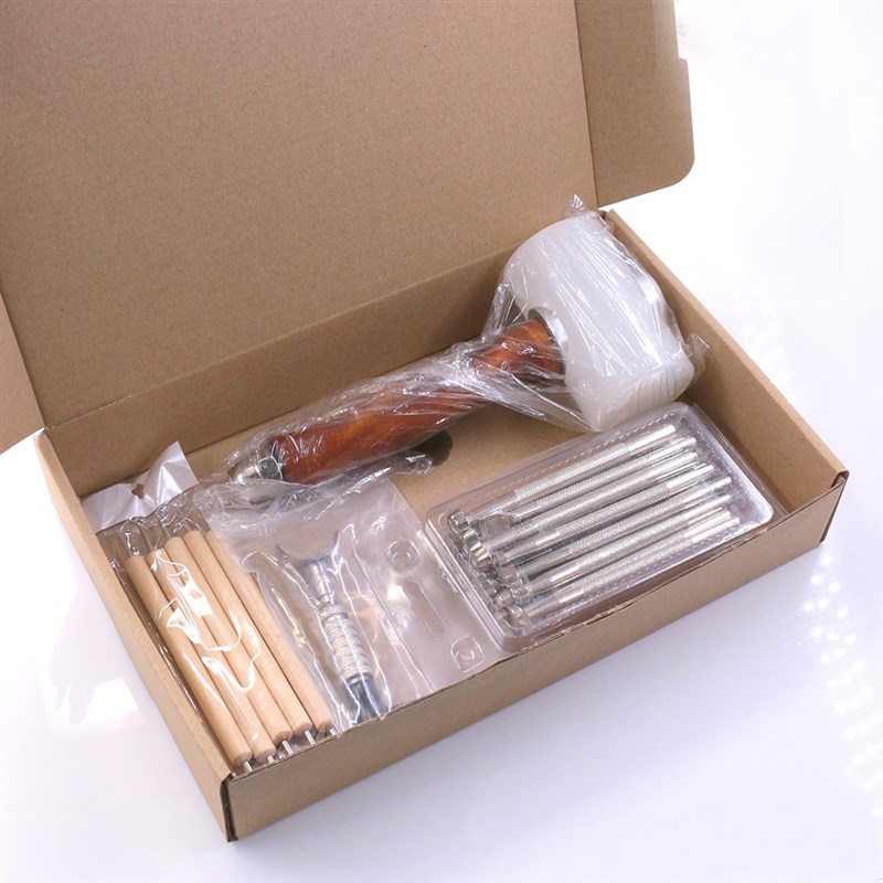 皮艺皮雕印花套餐工具旋转雕刻刀工具套装手工DIY皮革皮具组合