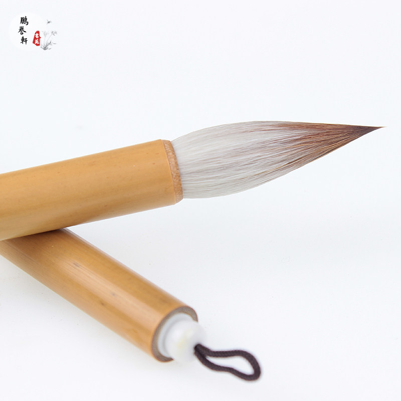老技师特制毛笔兼毫纯狼毫羊毫大中楷欧楷田英章专用颜柳赵体行书