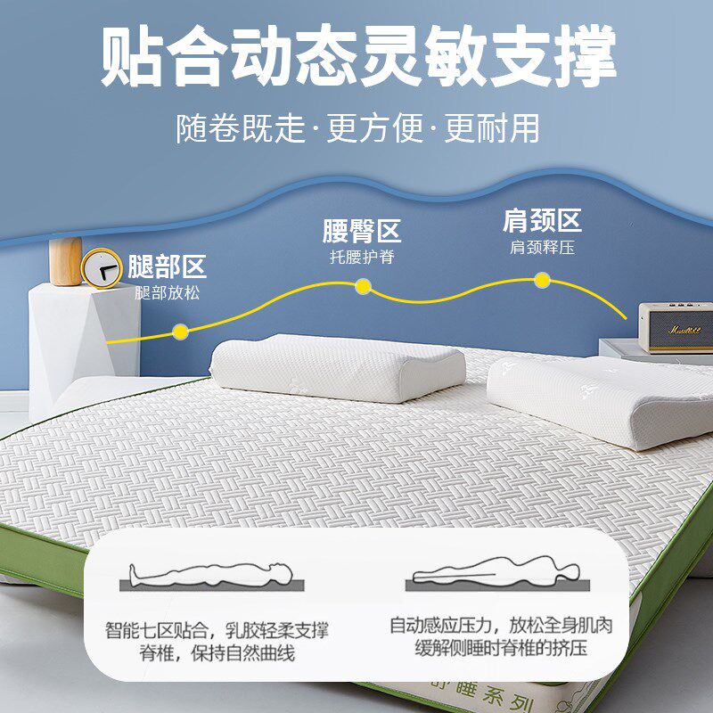 乳胶床垫家用软垫子租房专用折叠记忆棉海绵垫宿舍学生单人地铺垫