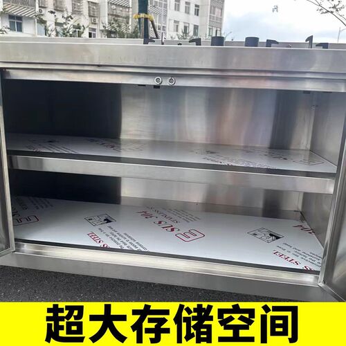 厨房不锈钢304台面工作台灶台操作储物水池水槽一体橱柜家用商用