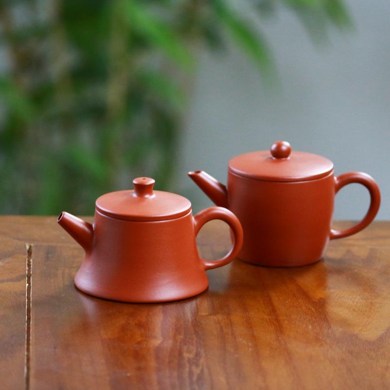 潮州紫砂壶朱泥茶壶家用小品冲罐茶壶小容量单壶泡茶壶茶具