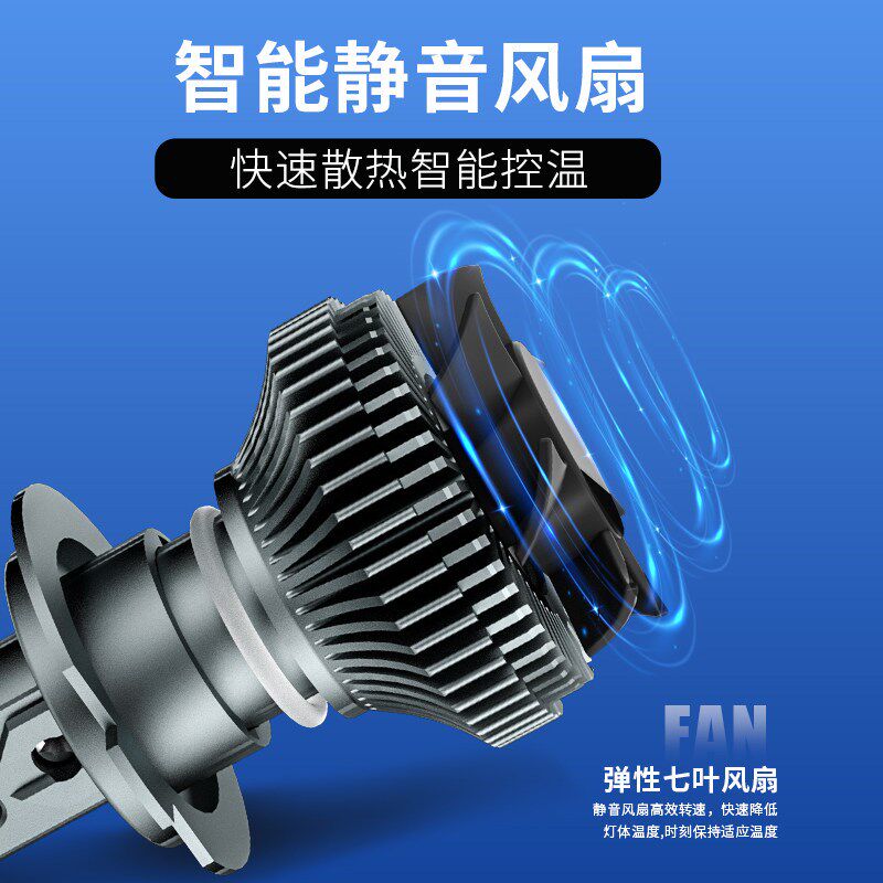 300W汽车LED大灯泡远近光一体H4强光h7超亮聚光激9005H11车灯24V