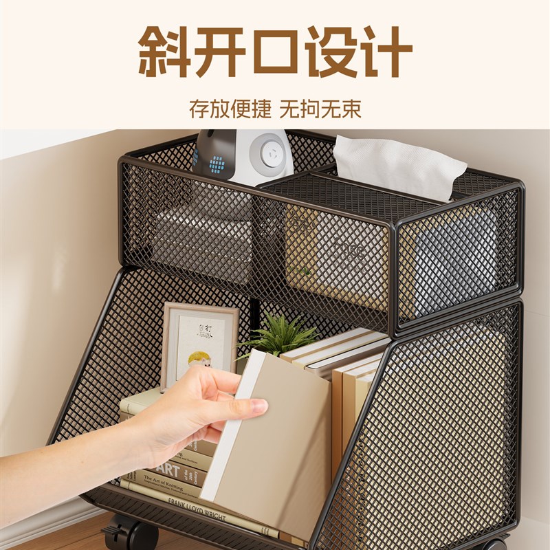 书本收纳箱高中生桌下装书箱子带轮大容量学生教室书房书籍整理箱