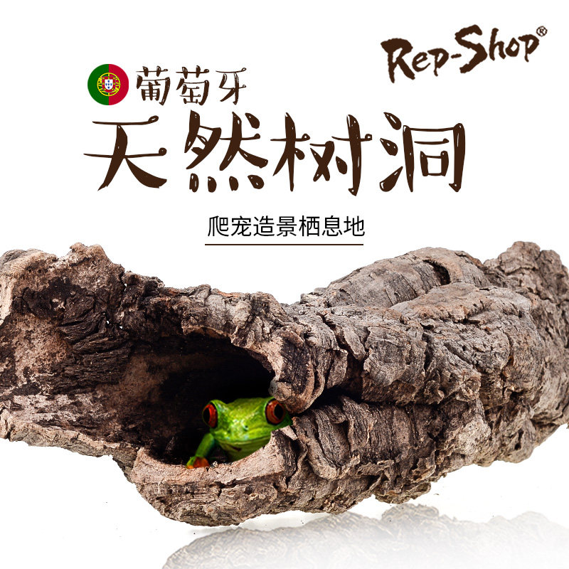 爬虫爬宠天然树洞躲避寄居蟹仓鼠造景洞穴树皮陆龟蜥蜴树蛙蛇蜘蛛