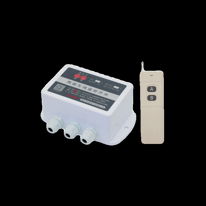 防水12V24V直流无线遥控开关两路多路220V380V电源远程开关