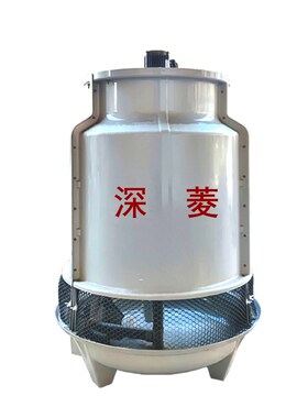 圆形玻璃钢冷却塔10t20t30t40吨50t小型逆流式工业高温冷却水塔