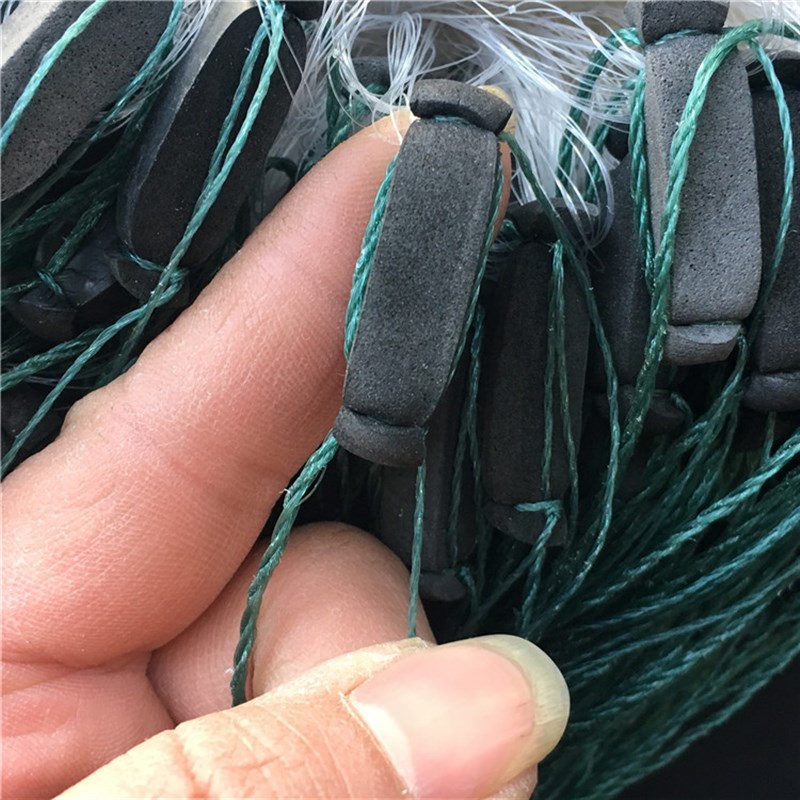 三层渔网捕鱼网粘网100米加强丝加粗加重三层沉网沾网鲫鱼鲢鱼网
