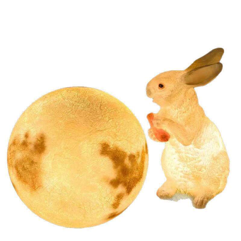 太阳能庭院装饰灯景观灯树脂氛围兔子动物灯发光造型灯户外防水