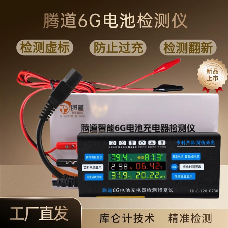 高精度电瓶检测仪电动车维修工专用充电器大电流全新升级检测表