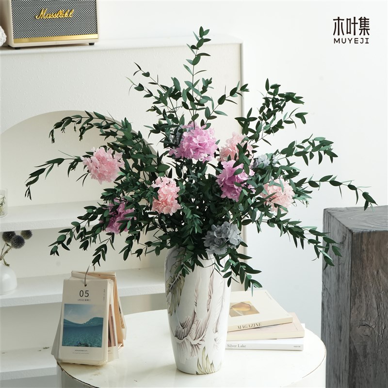 永生花干花瓶插真花束 餐桌客厅玄关装饰摆设 家居高级感轻奢摆件