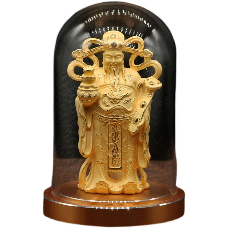 汽车用品内饰品桌面摆件绒沙金创意财神赵公明佛像车饰摆设菩萨