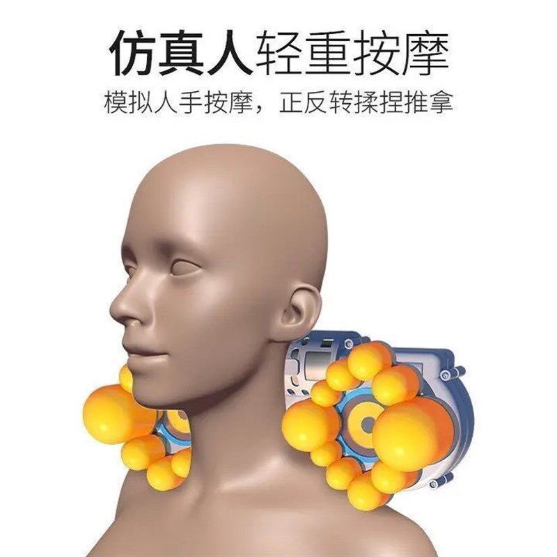 颈椎按摩器多功能按摩枕头家用按摩颈椎枕头套肩颈腰背部揉捏靠垫