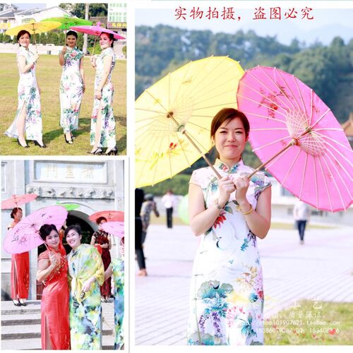 古装汉服工艺伞舞蹈伞道具伞油纸伞绸布伞古典伞演出 跳舞伞
