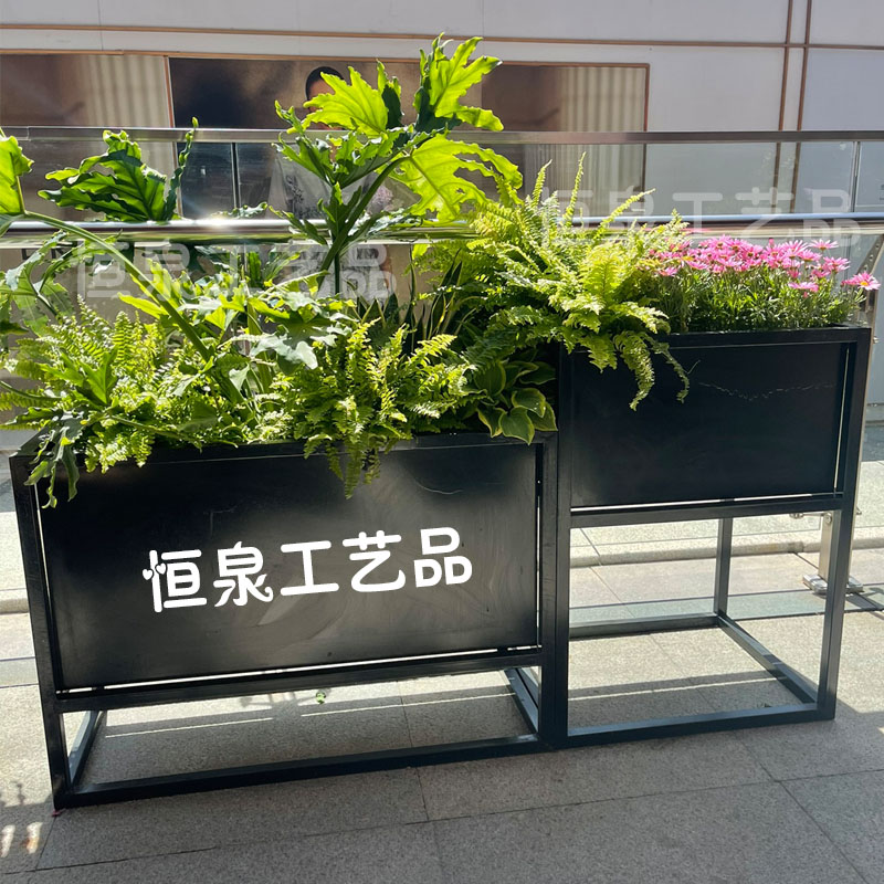 户外花架组合落地长方形花箱隔断餐厅商场阳台花槽花园装饰花盆架