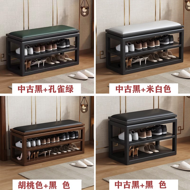 中古风实木翻盖换鞋凳家用门口入户可坐鞋架凳穿鞋凳储物凳长条凳