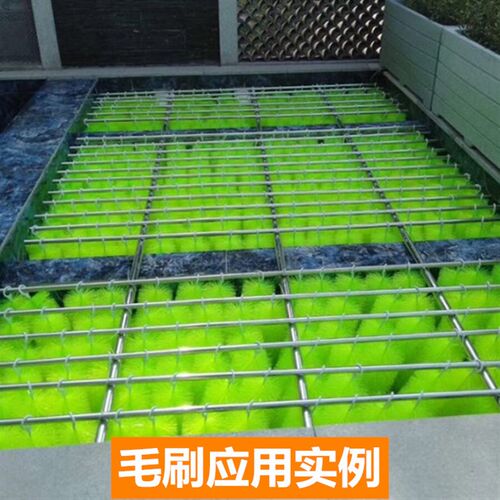 鱼池毛刷过滤材料锦鲤鱼池净水过滤刷不锈钢十字毛刷过滤池毛刷
