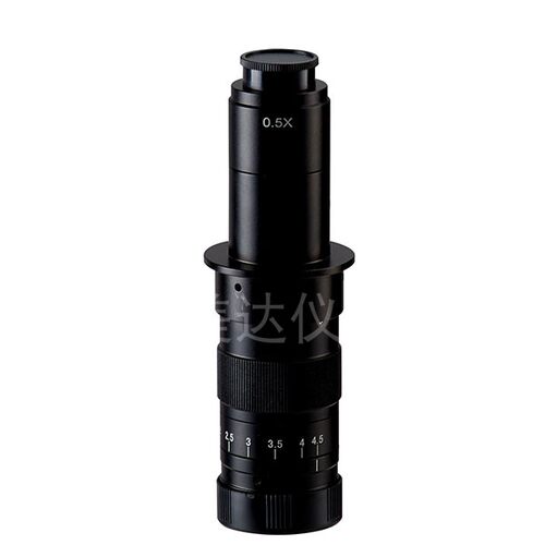 显微镜单筒镜头减倍物镜0.5X增倍2X工业0.7-4.5X连续变倍光学镜头