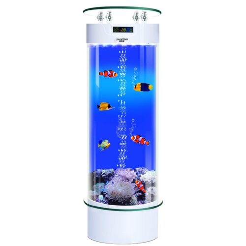 鱼缸客厅小型圆柱亚克力水族箱家用生态免换水立式智能落地金鱼缸
