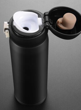 弹跳保温杯304不锈钢水杯男女学生便携车载杯子定制刻字印Logo