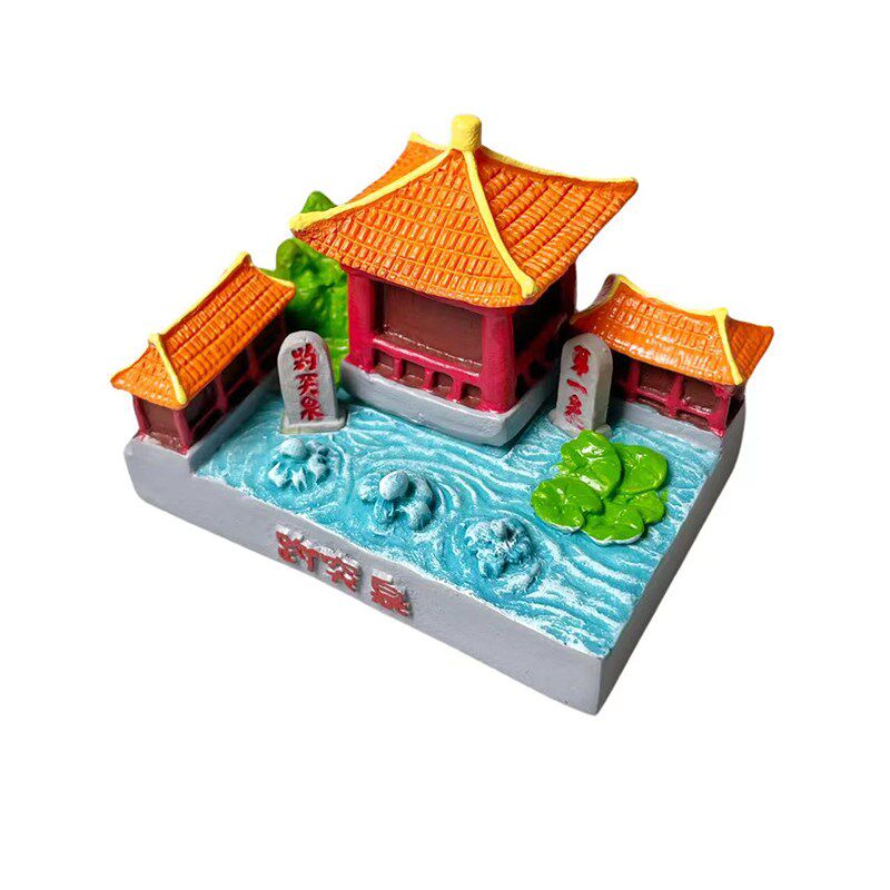 鱼里风物济南地标摆件趵突泉大明湖旅游纪念建筑创意摆设伴手礼