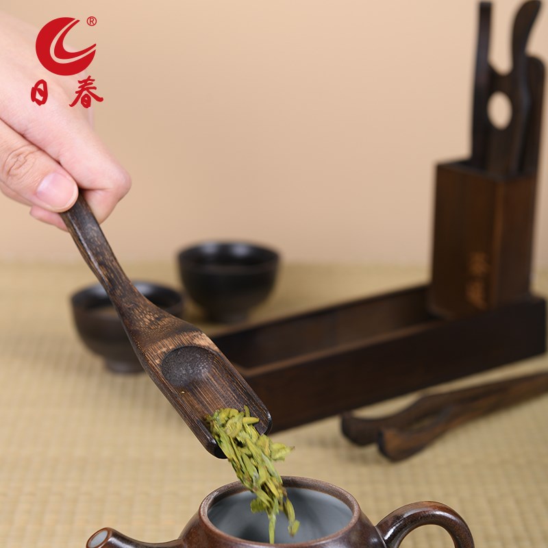 日春茶叶功夫茶具【折叠茶道组】茶道茶艺配件茶夹杯叉茶针茶勺