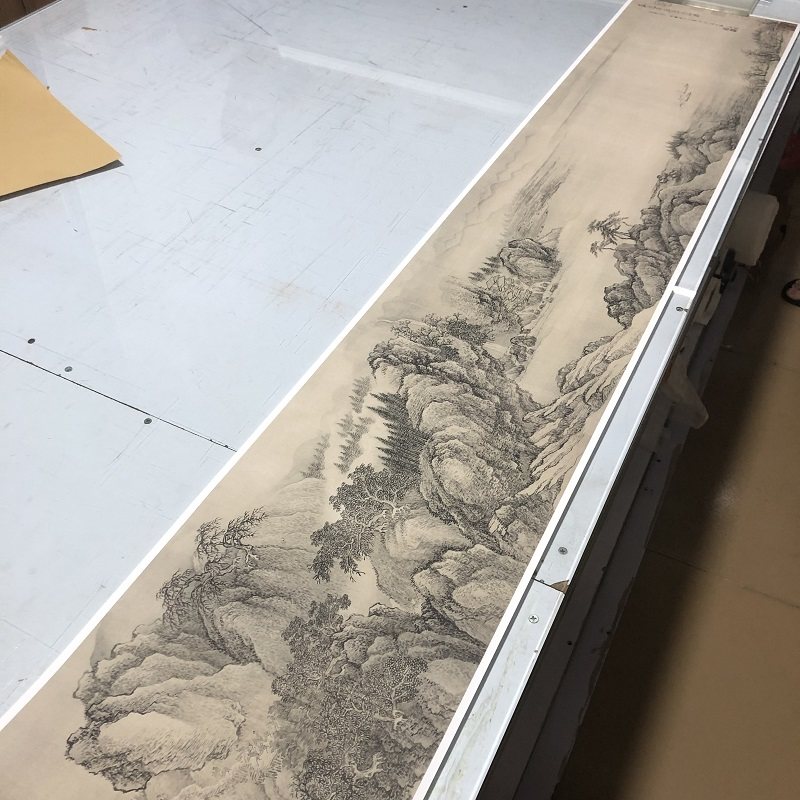 清 王翚 溪山行旅图 仿古山水长卷国画高清微喷复制品学习临摹