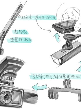 UXX公路自行车一体把山地车支架码表车灯延伸架运动相机底座配件