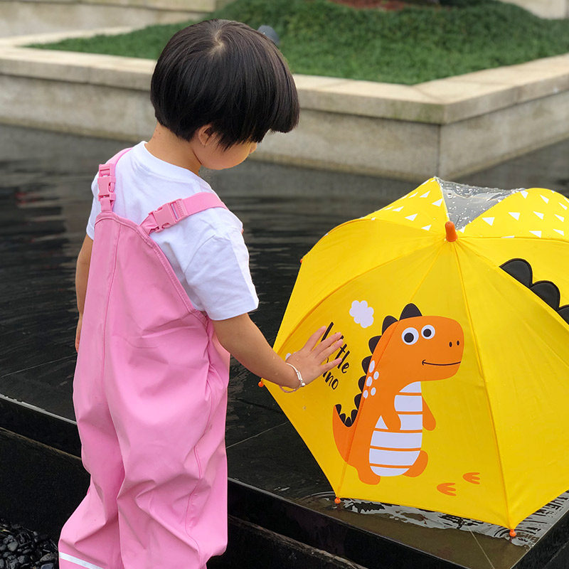 儿童下水裤背带雨裤雨衣雨具防水海滩玩水男女童小中大幼儿园宝宝