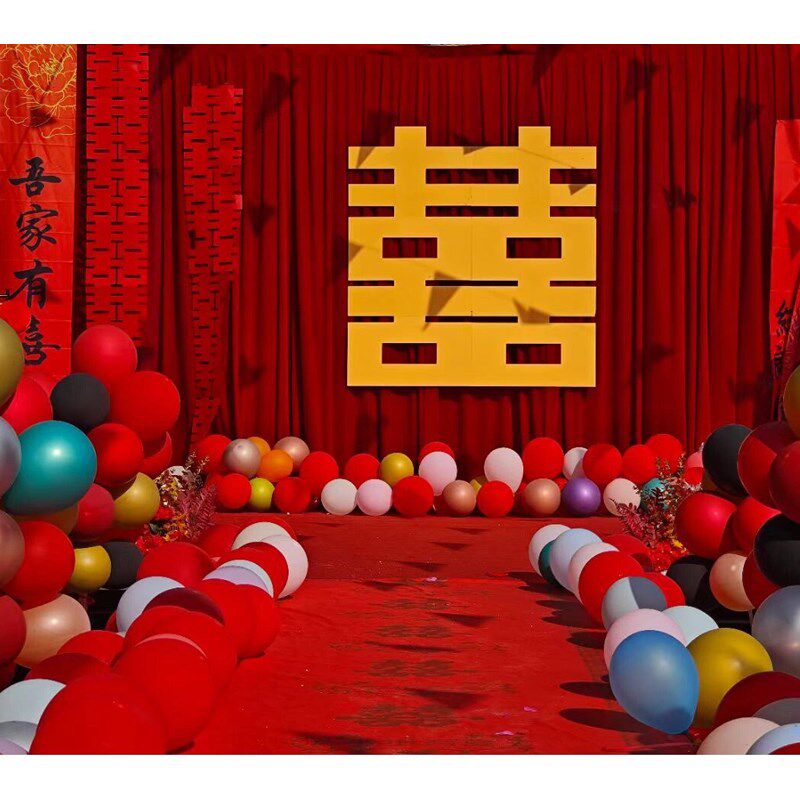 婚庆剧院风金丝绒舞台背景纱幔农家小院中式小众婚礼主题红色布幔