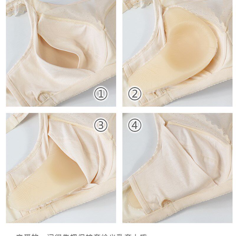 套装2合1术后加长形硅胶义乳假体定型抹胸式无钢圈文胸胸垫加厚女