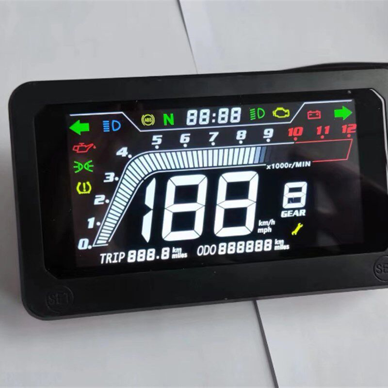 国产蛟龙400摩托车里程表跑车配件蛟龙200显示器速度码表仪表总成