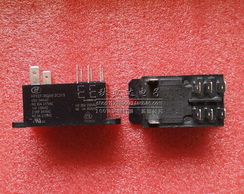 宏发继电器HF92F-240A6-2C21S 2C11S 2C11F 2C21F 240VAC 8脚30A!