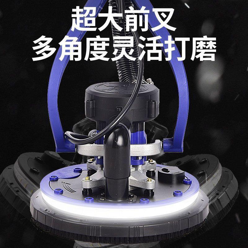 超轻无刷新款长杆打磨机墙面批土打磨砂纸机抛光自吸尘批土打磨机