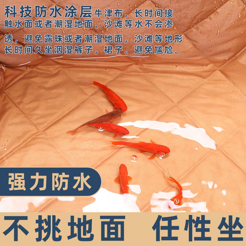 户外防水野餐垫防潮垫加厚春游便携折叠露营郊游草坪地垫爬爬垫子