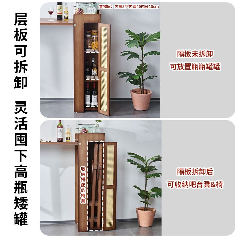 吧台桌家用可折叠餐桌客厅隔断吧台柜小户型储物柜阳台休闲小吧台