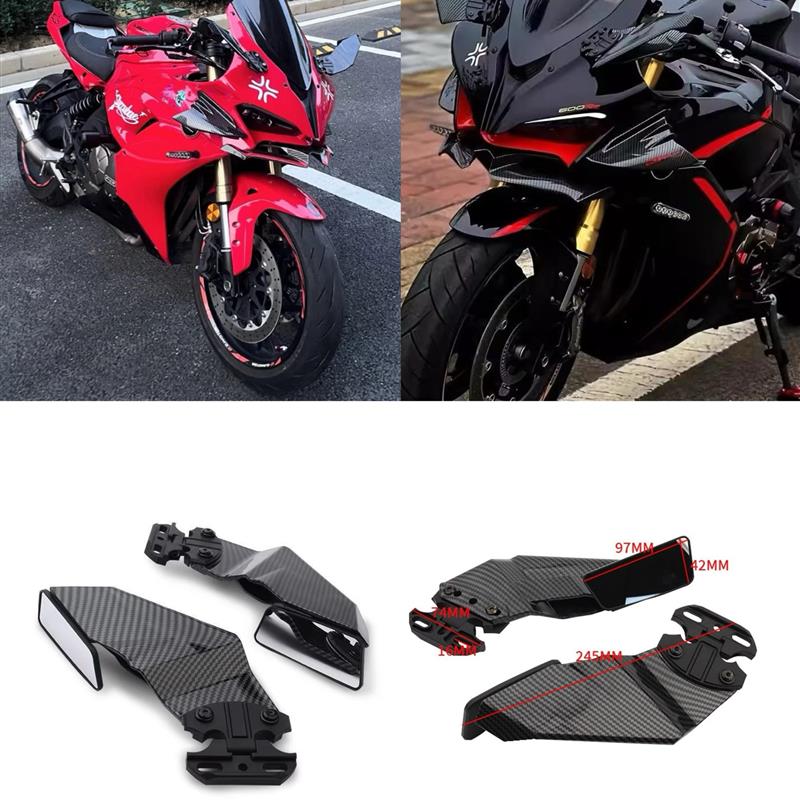 摩托车后视镜 R1 R15 R25 R3 R6 R7 R125 改装通用定风翼后视镜