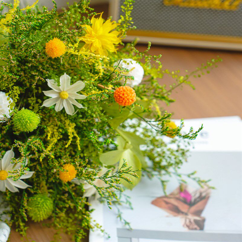 永生风车果草莓果干花花束家居装饰摆件ins网红文兰干花永生花