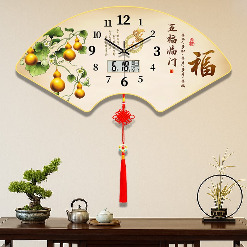 钟表挂钟客厅2026新款高级感时钟挂画风水钟餐厅时间表钟装饰挂表