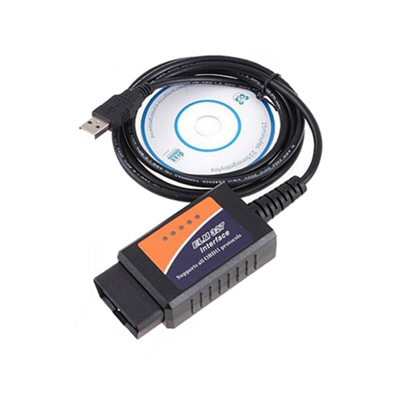 汽车故障诊断检测线仪ELM327OBD2行车电脑USB接口线obd汽车检测仪