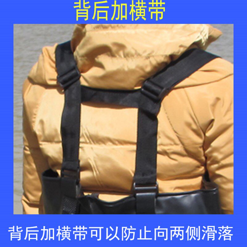 姜太公下水裤防水捕鱼裤加厚半身全身钓鱼服抓鱼连体雨衣雨鞋雨裤