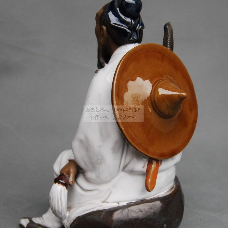 中国古代人物仙风道骨陶瓷摆件假山盆景造景装饰品家居书台工艺品