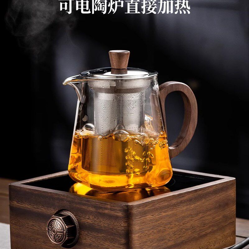 玻璃泡茶壶泡茶家用2025新款茶水分离飘逸杯煮茶壶花茶耐高温茶具
